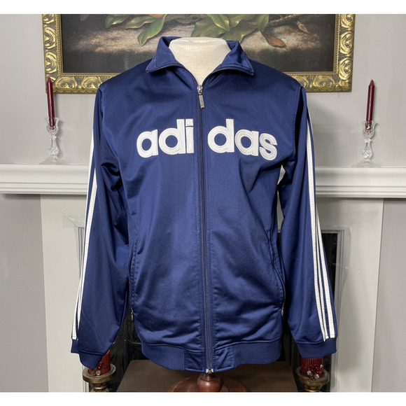 Adidas Track Full Zip Polyester Jacket Small - Picture 1 of 6